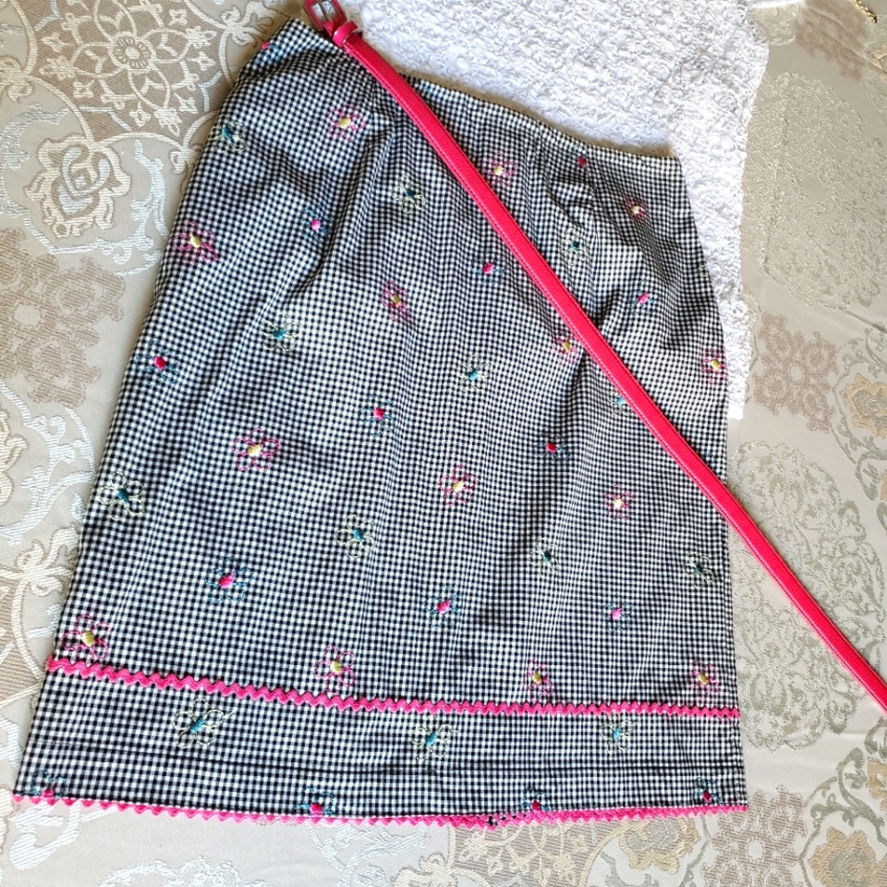 Talbots Embroidered Stretch Skirt 4P